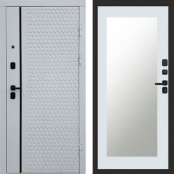 Входная дверь Termo-Door Simple White - Зеркало Триумф Белый софт