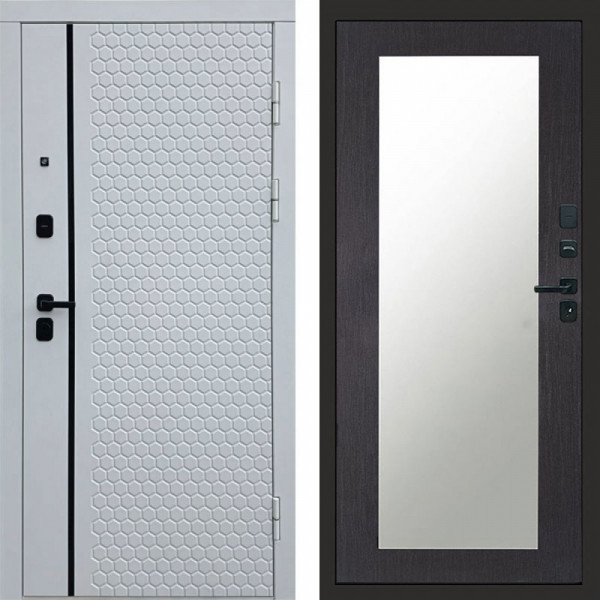 Входная дверь Termo-Door Simple White - Зеркало Триумф венге