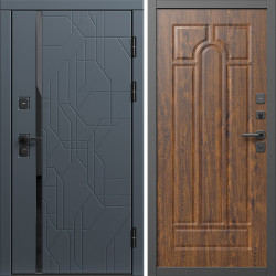Входная дверь Termo-Door Сплит Графит - Арка дуб