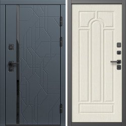 Входная дверь Termo-Door Сплит Графит - Арка лиственница