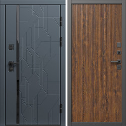 Входная дверь Termo-Door Сплит Графит - Флэт Дуб