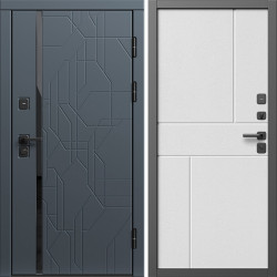 Входная дверь Termo-Door Сплит Графит - Горизонт белый
