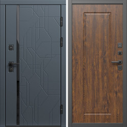 Входная дверь Termo-Door Сплит Графит - Гранд Дуб