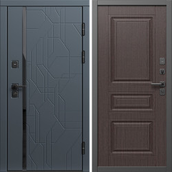 Входная дверь Termo-Door Сплит Графит - Классика венге