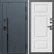 Входная дверь Termo-Door Сплит Графит - Лион Белый софт