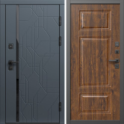 Входная дверь Termo-Door Сплит Графит - Лион Дуб