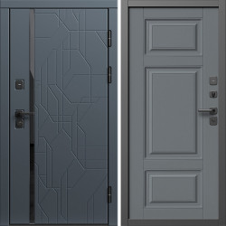 Входная дверь Termo-Door Сплит Графит - Лион Grey софт