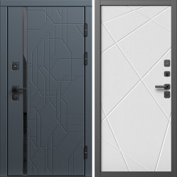 Входная дверь Termo-Door Сплит Графит - Лучи белый