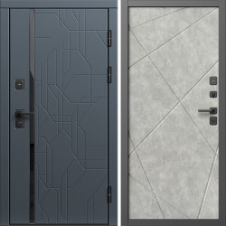 Входная дверь Termo-Door Сплит Графит - Лучи бетон светлый