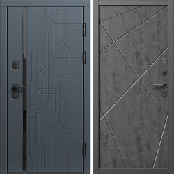 Входная дверь Termo-Door Сплит Графит - Лучи бетон темный