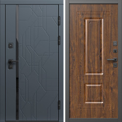 Входная дверь Termo-Door Сплит Графит - Мадрид Дуб