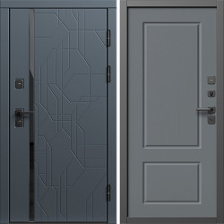 Входная дверь Termo-Door Сплит Графит - Марсель Grey софт
