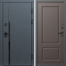 Входная дверь Termo-Door Сплит Графит - Марсель Шоколад