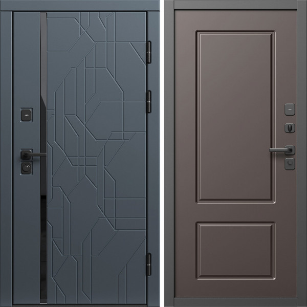 Входная дверь Termo-Door Сплит Графит - Марсель Шоколад