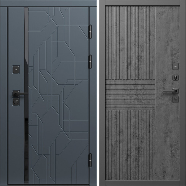 Входная дверь Termo-Door Сплит Графит - Мастино Бетон темный