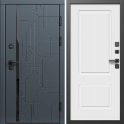Входная дверь Termo-Door Сплит Графит - Нео Классика Белый Софт