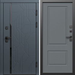 Входная дверь Termo-Door Сплит Графит - Нео Классика Грей Софт