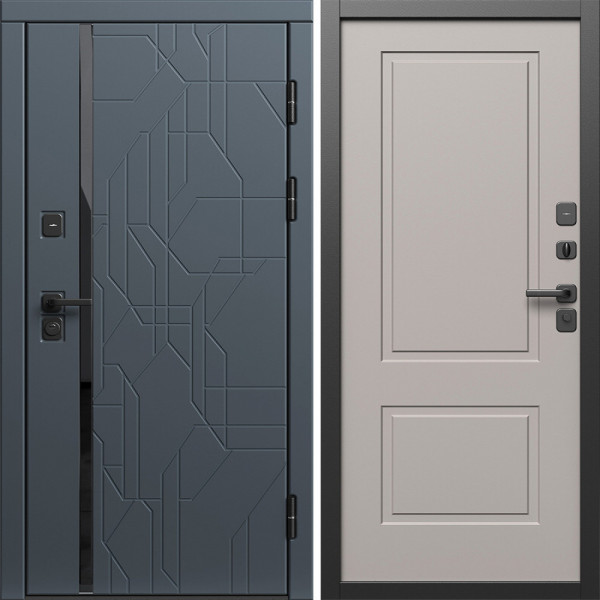 Входная дверь Termo-Door Сплит Графит - Нео Классика Капучино