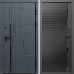 Входная дверь Termo-Door Сплит Графит - Порте black