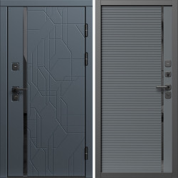 Входная дверь Termo-Door Сплит Графит - Порте Grey софт