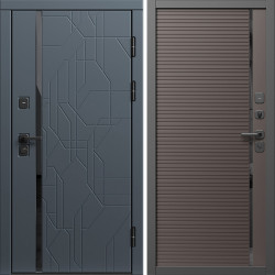 Входная дверь Termo-Door Сплит Графит - Порте Шоколад
