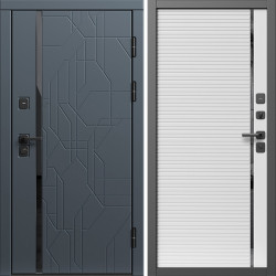 Входная дверь Termo-Door Сплит Графит - Порте white