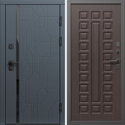 Входная дверь Termo-Door Сплит Графит - Престиж венге