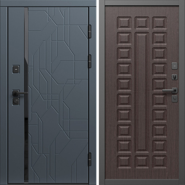 Входная дверь Termo-Door Сплит Графит - Престиж венге