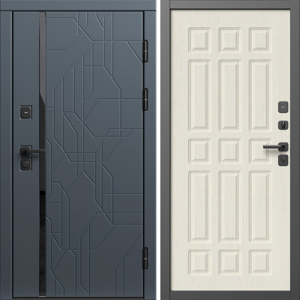 Входная дверь Termo-Door Сплит Графит - Спарта лиственница