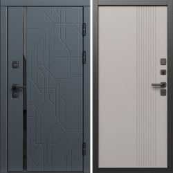 Входная дверь Termo-Door Сплит Графит - Страйп Капучино