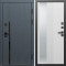 Входная дверь Termo-Door Сплит Графит - Зеркало Люмис Белый Софт