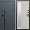 Входная дверь Termo-Door Сплит Графит - Зеркало Люмис Соновая Кость