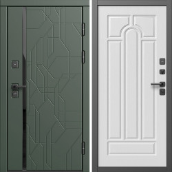 Входная дверь Termo-Door Сплит Грин - Арка белое дерево