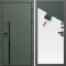Входная дверь Termo-Door Сплит Грин - Гладкая Панель Под Покраску (грунт)