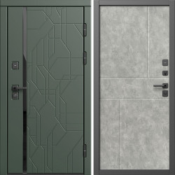 Входная дверь Termo-Door Сплит Грин - Горизонт бетон светлый
