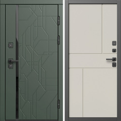 Входная дверь Termo-Door Сплит Грин - Горизонт Слоновая кость