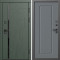 Входная дверь Termo-Door Сплит Грин - Гранд Grey софт