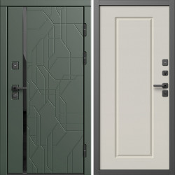 Входная дверь Termo-Door Сплит Грин - Гранд Слоновая кость
