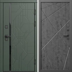 Входная дверь Termo-Door Сплит Грин - Лучи бетон темный
