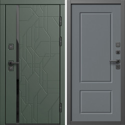 Входная дверь Termo-Door Сплит Грин - Марсель Grey софт