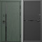 Входная дверь Termo-Door Сплит Грин - Нео Black