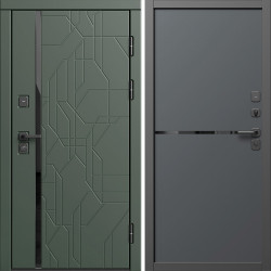 Входная дверь Termo-Door Сплит Грин - Нео Графит
