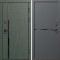 Входная дверь Termo-Door Сплит Грин - Нео Графит
