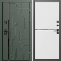 Входная дверь Termo-Door Сплит Грин - Нео White