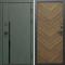 Входная дверь Termo-Door Сплит Грин - Плаза Елочка Орех