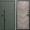 Входная дверь Termo-Door Сплит Грин - Плаза Елочка Серая