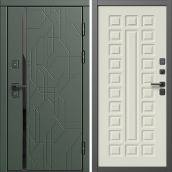 Входная дверь Termo-Door Сплит Грин - Престиж бежевый матовый