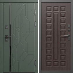 Входная дверь Termo-Door Сплит Грин - Престиж венге