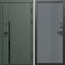 Входная дверь Termo-Door Сплит Грин - Страйп Грей Софт