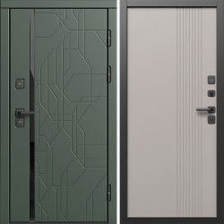 Входная дверь Termo-Door Сплит Грин - Страйп Капучино